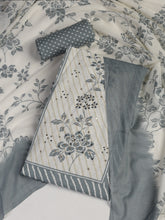 Printed Cotton Blend Unstitched Suit With Dupatta